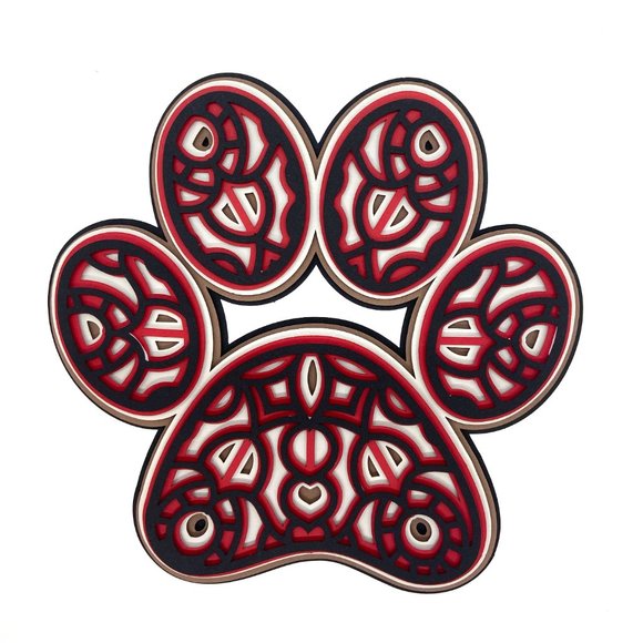 3D Dog Paw Layered Mandala Home Décor - Picture 2 of 2